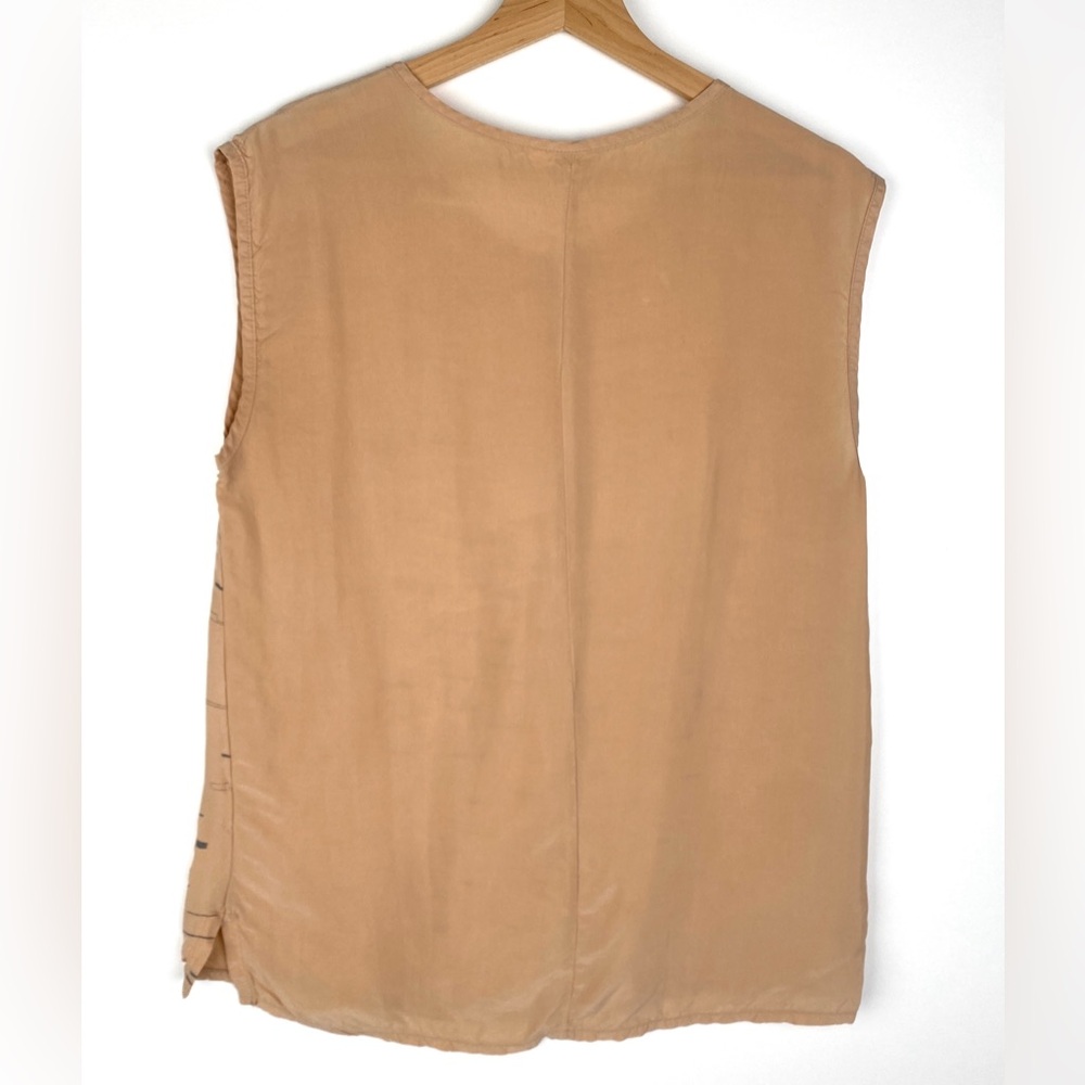 MIG Make It Good Sleeveless Blouse Cupro Geometric - Picture 5 of 7